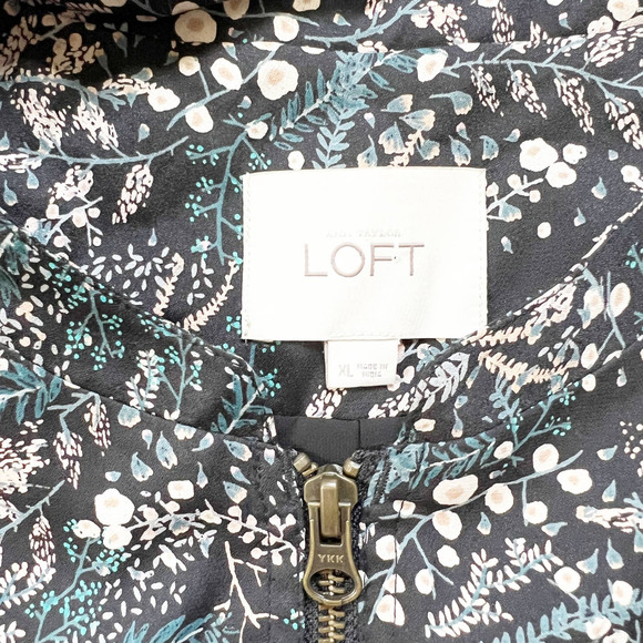 Ann Taylor LOFT Wild Prairie Zip-Up Bomber Jacket | Size XL - Picture 2 of 4